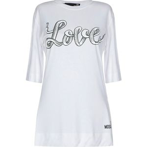 Love Moschino White Jersey Love Print T-shirt